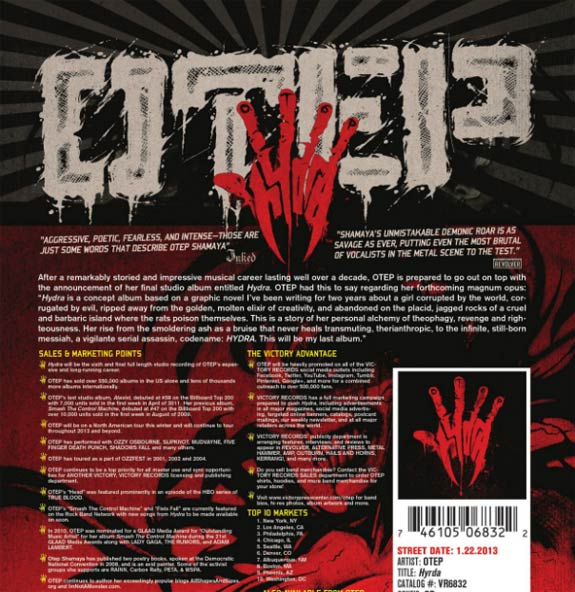 Otep's Hydra Sell Sheet