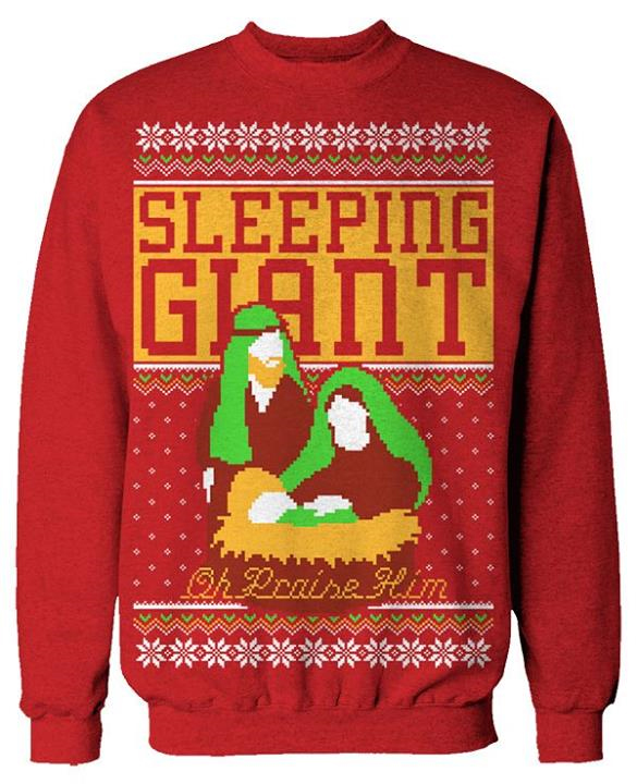 Sleeping Giants' Ugly Christmas Sweater