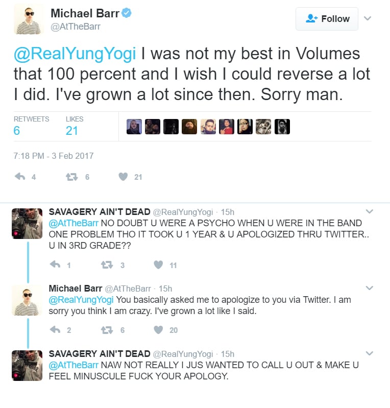 Volumes Twitter War